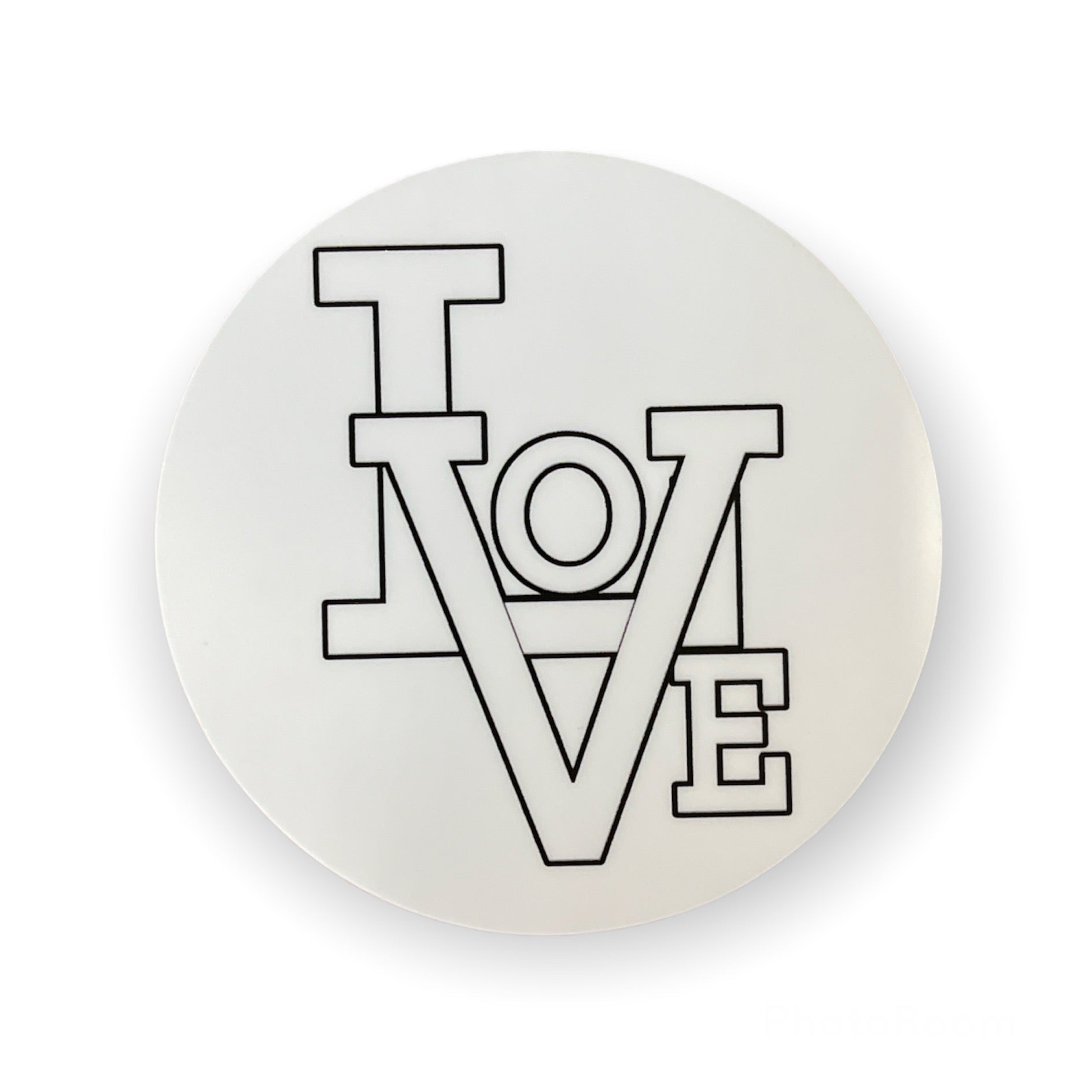 'LOVE' Circular Sticker ™️ - Lightning Line