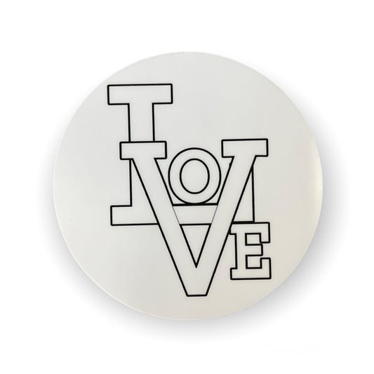 'LOVE' Circular Sticker ™️ - Lightning Line